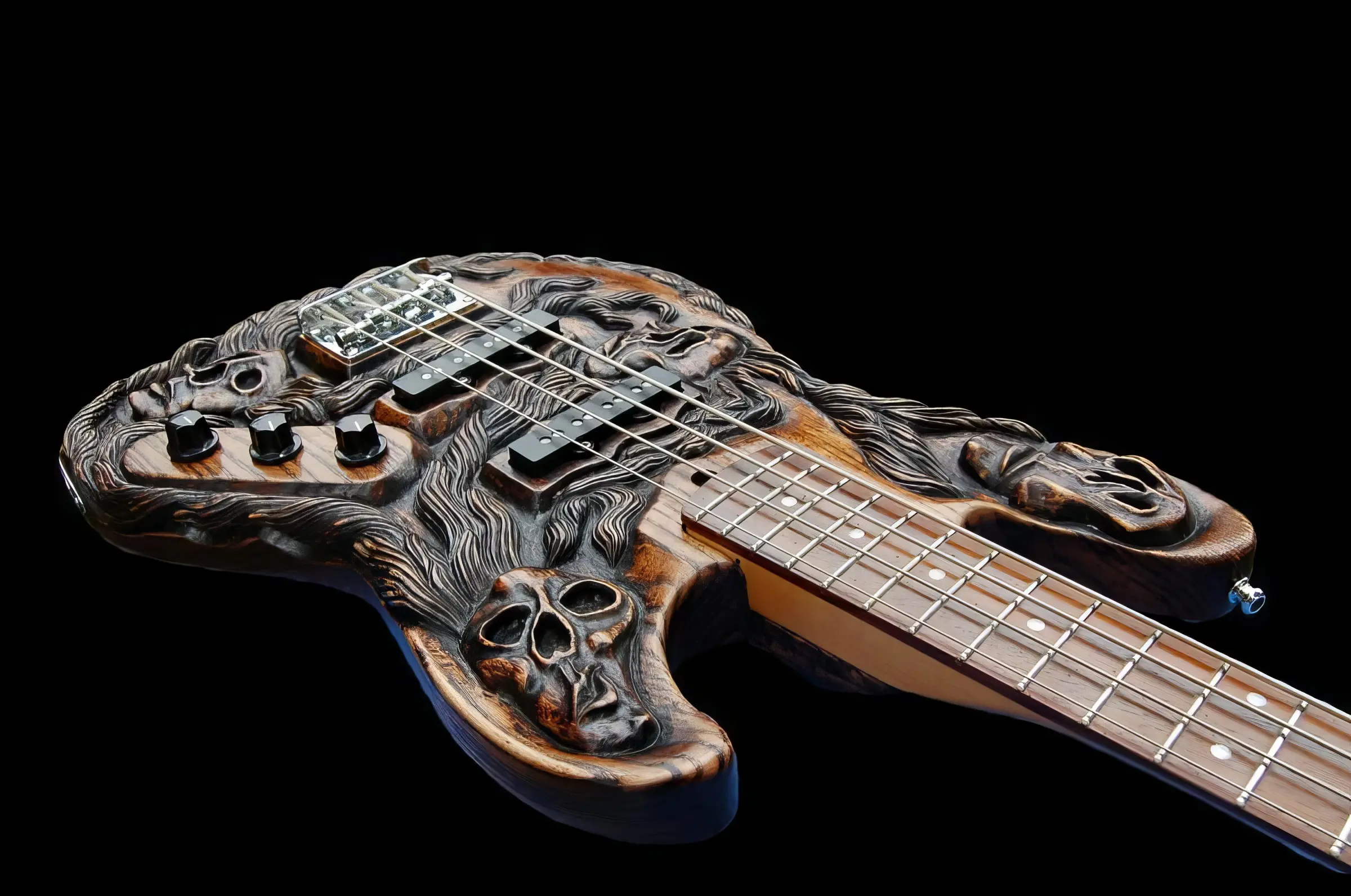 bas rzeźbiony gitara rzeźbiony bass