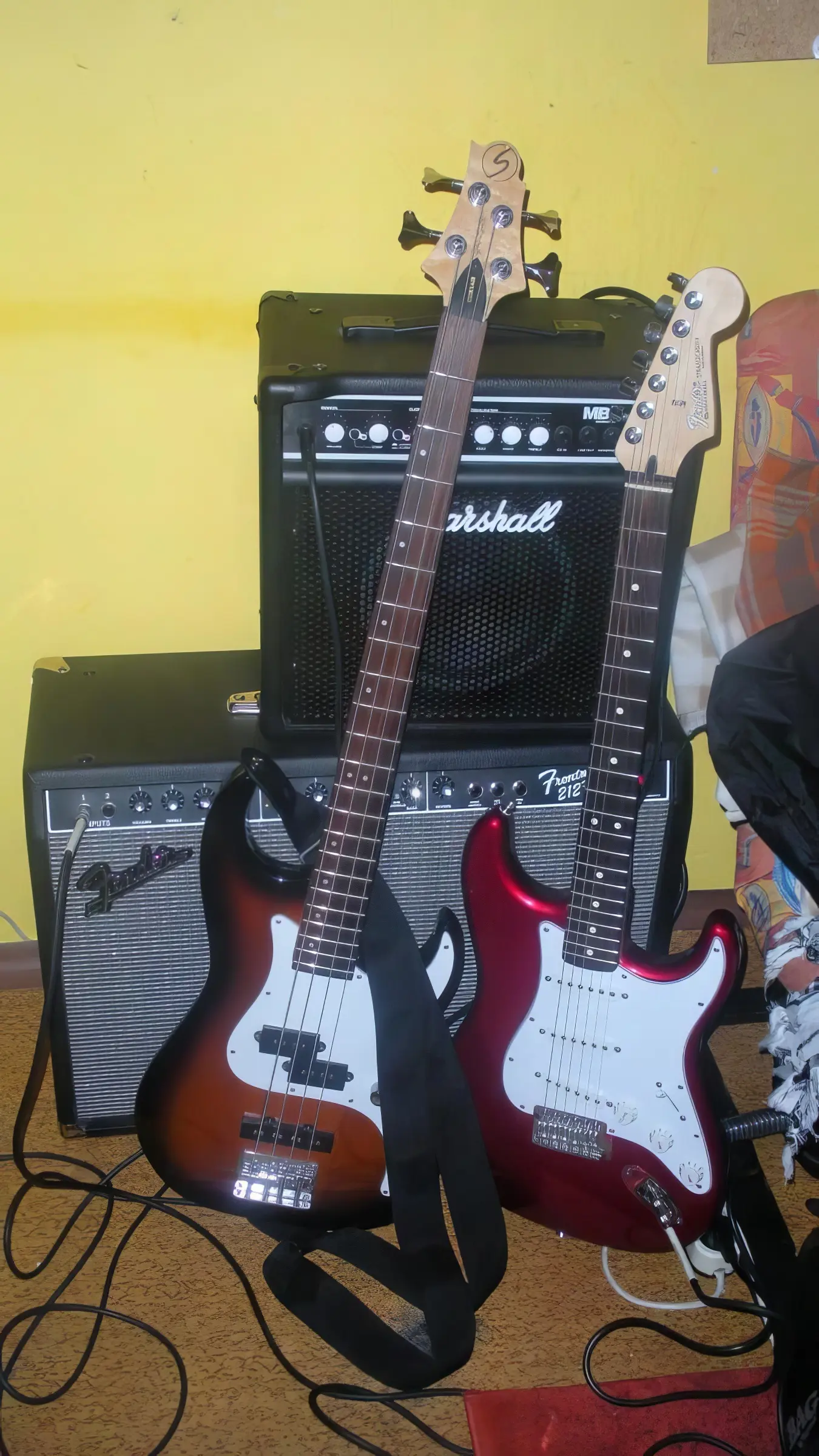 Graty :)  gitara samick 13 fender 212r mexico stracocaster